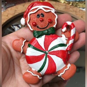 🎄Gingerbread Man Handpainted, Christmas Ornament.